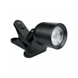 Svietidlo DPM R3T-4W-B Clip – čierna lampička na štipec