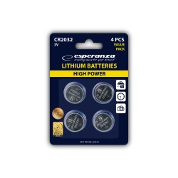 Batéria ESPERANZA CR2032 – balenie 4 ks