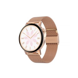 Hodinky SMART FOREVER ForeVive4 SB-350 Rose Gold – hodinky s milánskym remienkom a bielym ciferníkom
