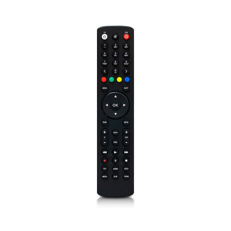 Diaľkový ovládač AB ALLTV – pohľad spredu na tlačidlá