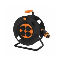 Predlžovací bubon gumový 25m 4 zásuvky 3x2,5mm SOLIGHT PB41 IP44 – bubon