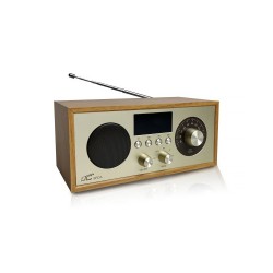 Prenosné rádio LTC BRDA s indukčnou nabíjačkou svetlohnedo-zlaté – rádio