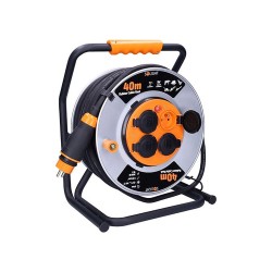 Predlžovací bubon gumový 40m 4 zásuvky 3x2,5mm SOLIGHT PB43 – bubon