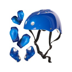 Detská prilba s chráničmi DYNAMIC HELMET modrá – prilba a chrániče