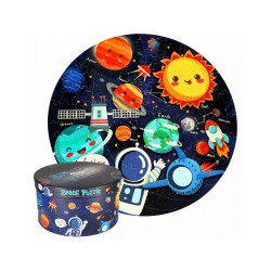Puzzle SPACE 150 ks – okrúhle puzzle slnečnej sústavy s krabicou