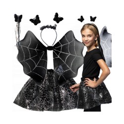 Kostým HALLOWEEN – dievčatko s krídlami a sukňou