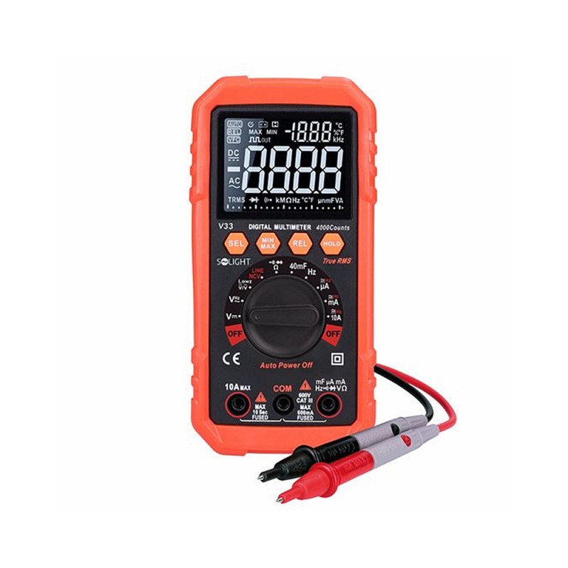 Digitálny multimeter SOLIGHT V33 – multimeter s hrotmi