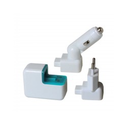 Adaptér 2xUSBA 230V+12V/5V 2,1A SA2100SET – sieťový adaptér a autoadaptér