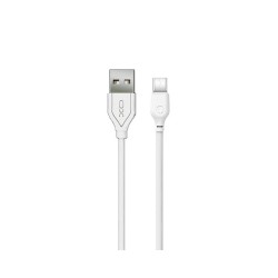 Kábel USB-A – USB-C XO NB103 2 m 2,1 A biely – biely kábel