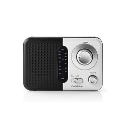 Rádio prenosné NEDIS RDFM1300WT – čierno-biele rádio