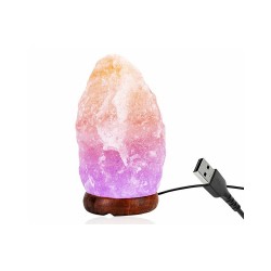 Soľná lampa 0,5-1 kg na USB HIMALAYAN SALT LAMP – lampa svieti farebne