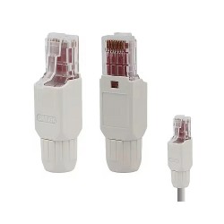 Konektor telefónny 8P/8C CAT.6 RJ45 bez krimpovania – konektory s káblom