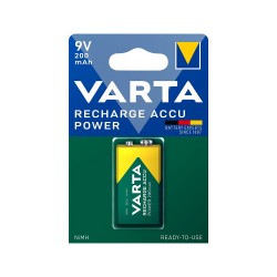 Nabíjacia batéria VARTA 9V 200 mAh Ni-MH 6F22 – batéria v balení
