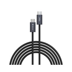 Kábel USB-C – USB-C DEVIA EC652 2 m 240 W čierny – zvinutý kábel