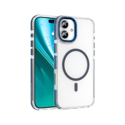 Obal na iPhone 16 6,1" Etteri Icy Mag priehľadno-modrý – obal na telefóne