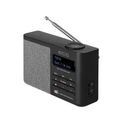 Rádio ECG RD250 DAB – čierne prenosné rádio s anténou