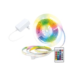 LED pás COB sada 3 m RGB SOLIGHT WM59-RGB – sada so zdrojom a ovládačom