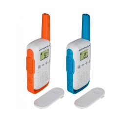 Vysielačky PMR MOTOROLA TLKR T42 oranžová a modrá – dve vysielačky s klipmi