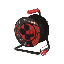 Predlžovací bubon gumový 25m 4 zásuvky 3x2,5mm EMOS P084253 IP44 – bubon