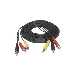 Kábel 3× RCA – 3× RCA 1,5 m – zvinutý kábel s konektormi