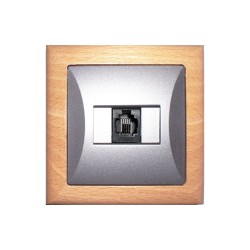 Telefónna zásuvka TIMEX GTP-10P Opal buk/grafit – zásuvka