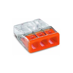 Svorka WAGO 2273-203 MINI – oranžová trojnásobná svorka WAGO
