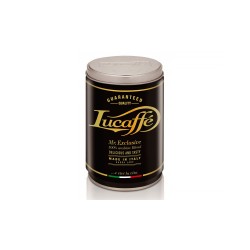 Káva Lucaffè Mr. Exclusive 250 g zrnková v plechovke – čierna plechovka kávy
