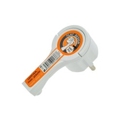 Vidlica 230V biela uhlová nízky profil WT-16UP/WH – biela plochá vidlica