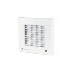 Ventilátor VENTS 100MATH s hygrostatom – biely ventilátor so žalúziou