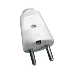 Vidlica 230V biela priama P74 – biela priama vidlica