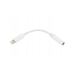 Kábel Lightning na jack 3,5 mm zásuvku 10 cm biely – kábel