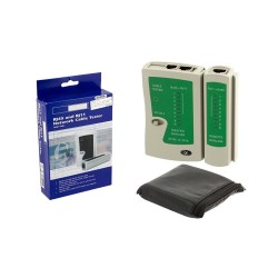 Tester káblov RJ45+RJ11 AK85A – tester s balením a puzdrom