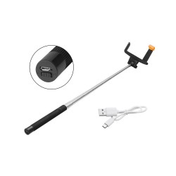 Selfie tyč teleskopická SFB-105 bluetooth – tyč s káblom a ovládačom
