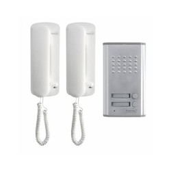 Telefón vchodový HOME DP012 pre dvoch účastníkov – dva domáce telefóny a vonkajší panel