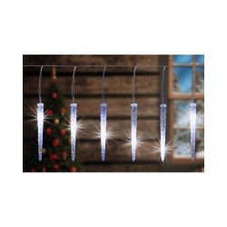 Vianočná súprava LED cencúľ HOME KJL35 270LED 5,6x0,4m 15 cencúľov CW IP44 – svietiace cencúle