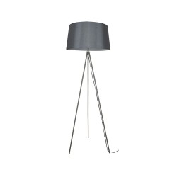 Stojanová lampa Tripod trojnožka 155 cm SOLIGHT WA004-G – lampa s trojnožkou a sivým tienidlom