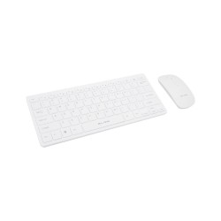 Klávesnica k PC + myš bezdrôtová BLOW KM-2 biela – biela klávesnica s myšou
