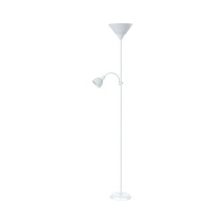 Stojanová lampa RABALUX 4061 Action biela – biela lampa s dvomi tienidlami