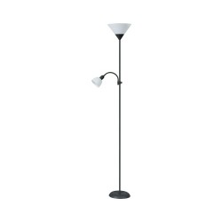 Stojanová lampa RABALUX 4062 Action biela – lampa s dvomi tienidlami