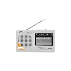 Prenosné rádio LTC 2016 s USB a SD strieborné – rádio s anténou