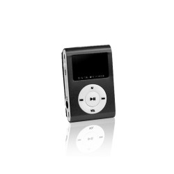 MP3 prehrávač SETTY s LCD čierny so slúchadlami – prehrávač