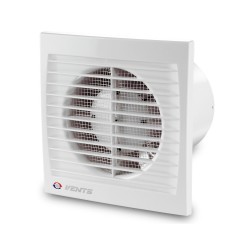 Ventilátor VENTS 125S – biely ventilátor s mriežkou