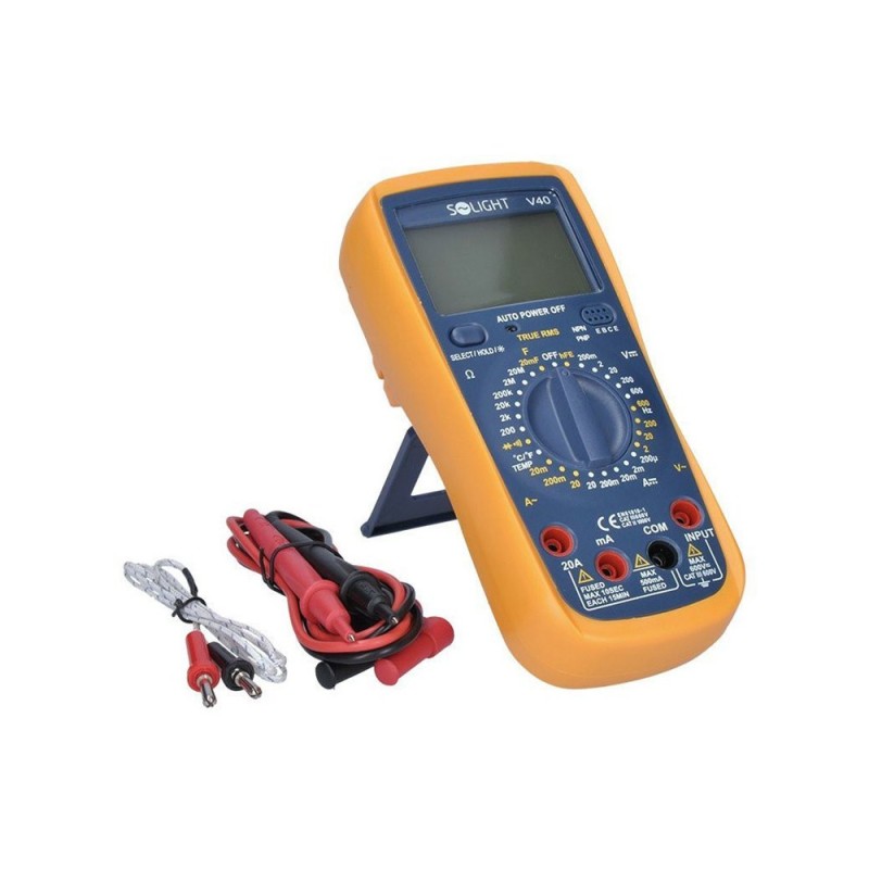 Digitálny multimeter SOLIGHT V40 True RMS – multimeter s hrotmi