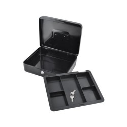 Trezor na peniaze čierny 30x24x9cm – otvorená pokladnička s vložkou