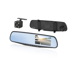 Kamera do auta BLOW DVR F600 v spätnom zrkadle – zrkadlo so zadnou kamerou