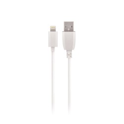 Kábel USB-A na Lightning MAXLIFE biely 1 m 2 A – biely kábel