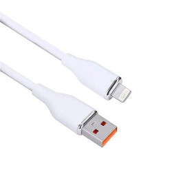 Kábel USB-A – Lightning SOLIGHT SSC1502-S biely 2 m 2 A – detail konektorov