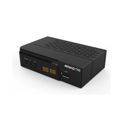 Prijímač AMIKO T765 – set-top box zo šikmého pohľadu