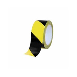 Páska výstražná samolepiaca 50 mm × 33 m žltočierna – kotúč pásky