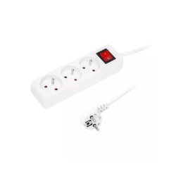Predlžovací kábel 1,5m 3 zásuvky s vypínačom 3x1,5mm PK153V+ – predlžovačka